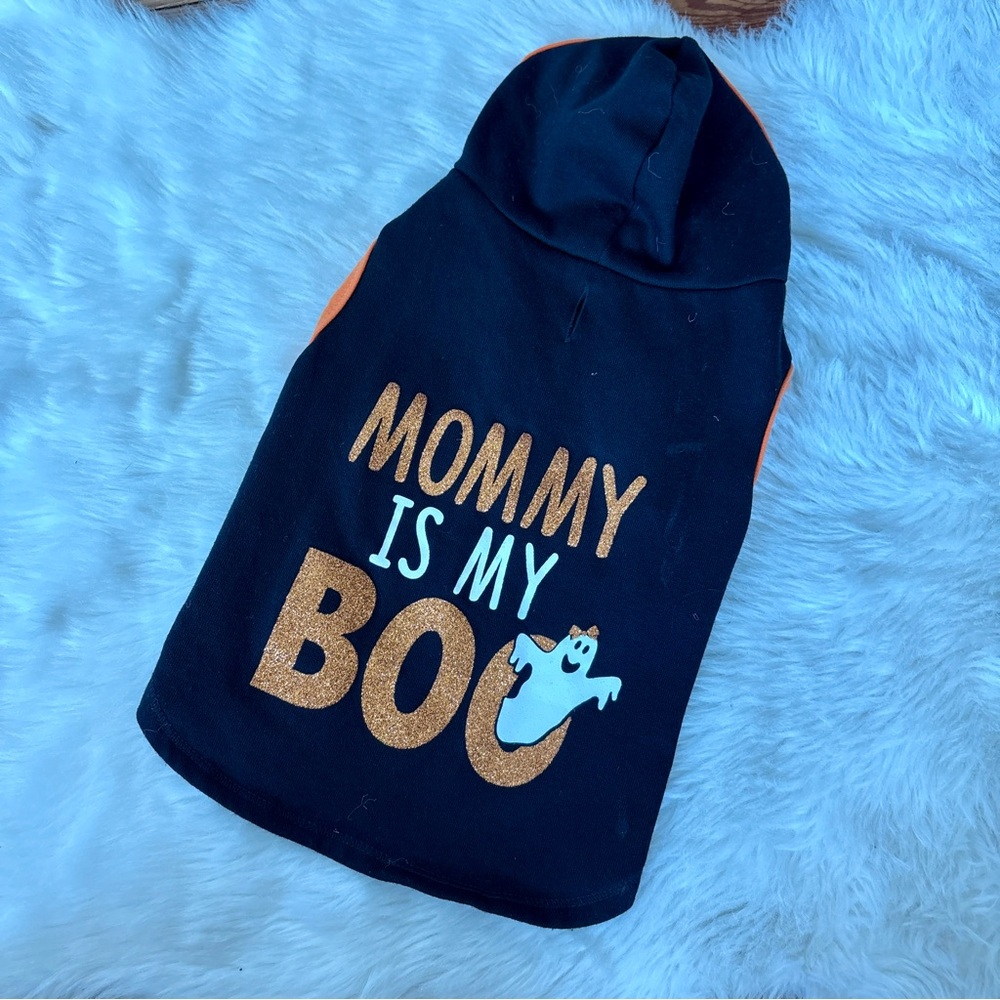 Black and Orange Halloween Dog Hoodie
